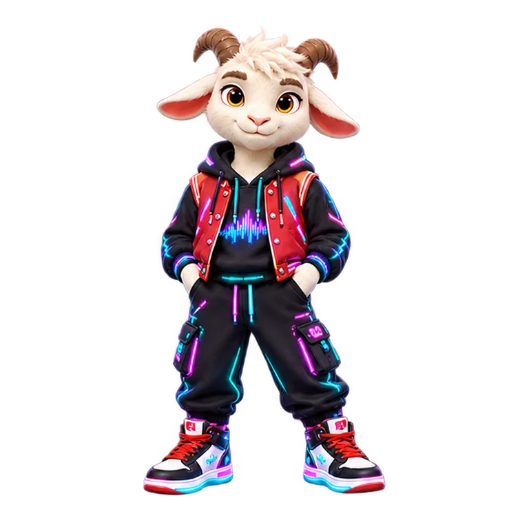 Bex in Neon Overdrive style