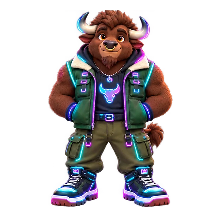 Bruiser in Neon Overdrive style