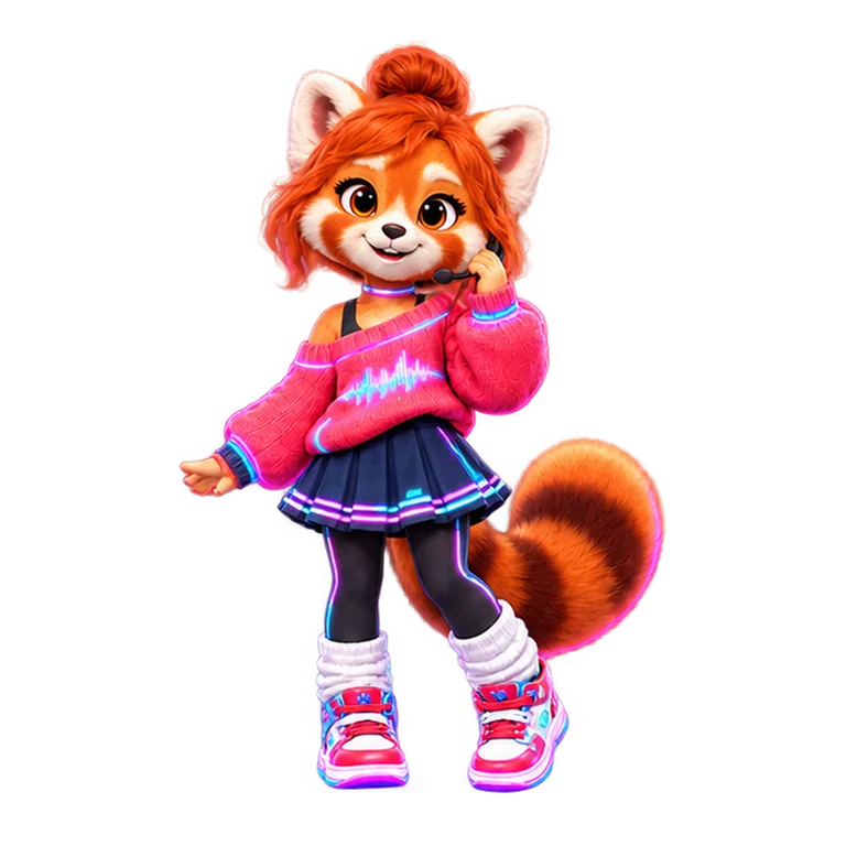 Coco in Neon Overdrive style