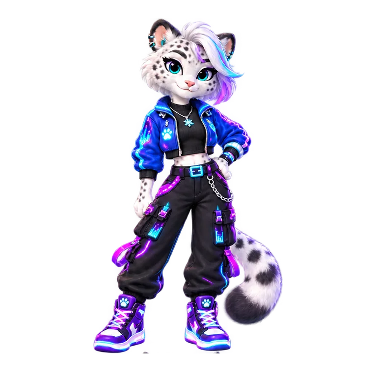 Juno in Neon Overdrive style