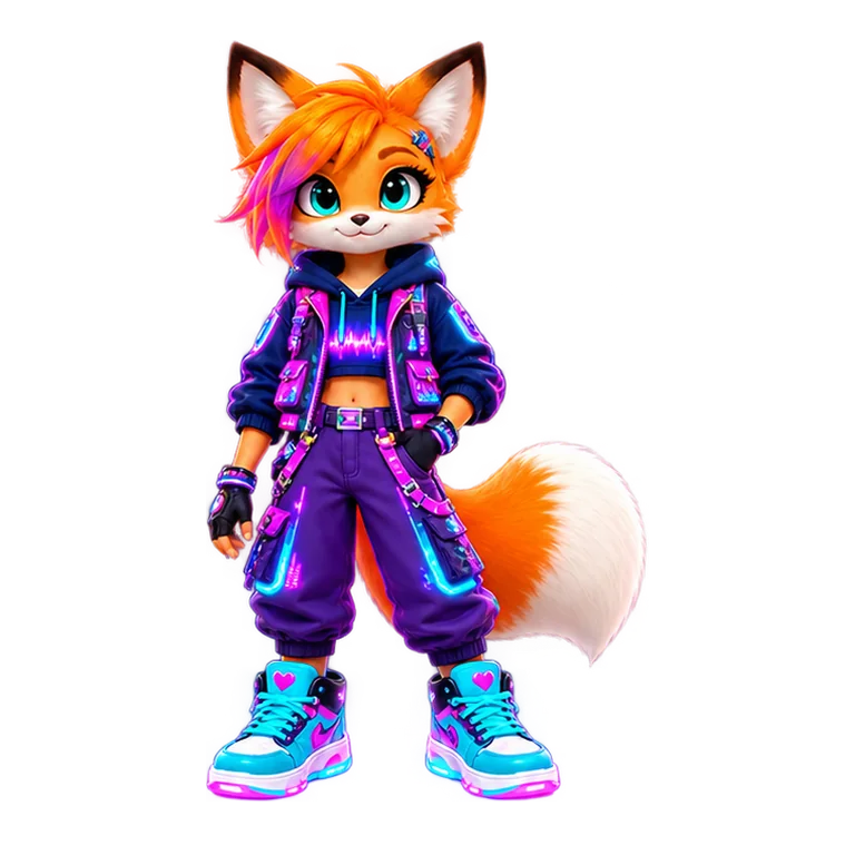 Luna in Neon Overdrive style